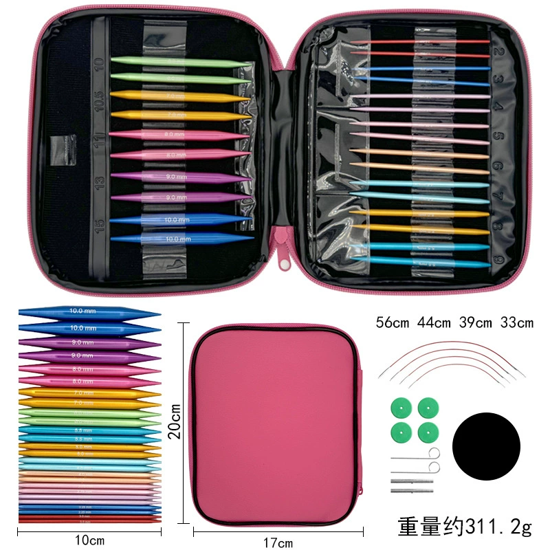 Высококачественный вязальный инструмент из оксида алюминия, съемная кольцевая игла для смены веревки, U-образный костюм для игл, 13 комплектов с аксессуарами