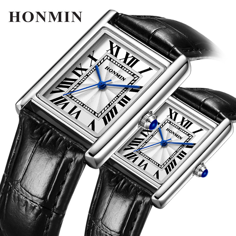 Couple Watch Belt Men's and Women's Watch Simple Square Student Watch Waterproof Quartz Watch Fashion Watch Couple Watch Belt Men's and Women's Watch Simple Square Student Watch Waterproof Quartz Watch Fashion Watch