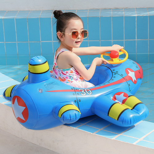 Xiaolu Amazon internet celebrity thickened creative airplane swimming ring inflatable children's sitting ring swimming ring baby seat