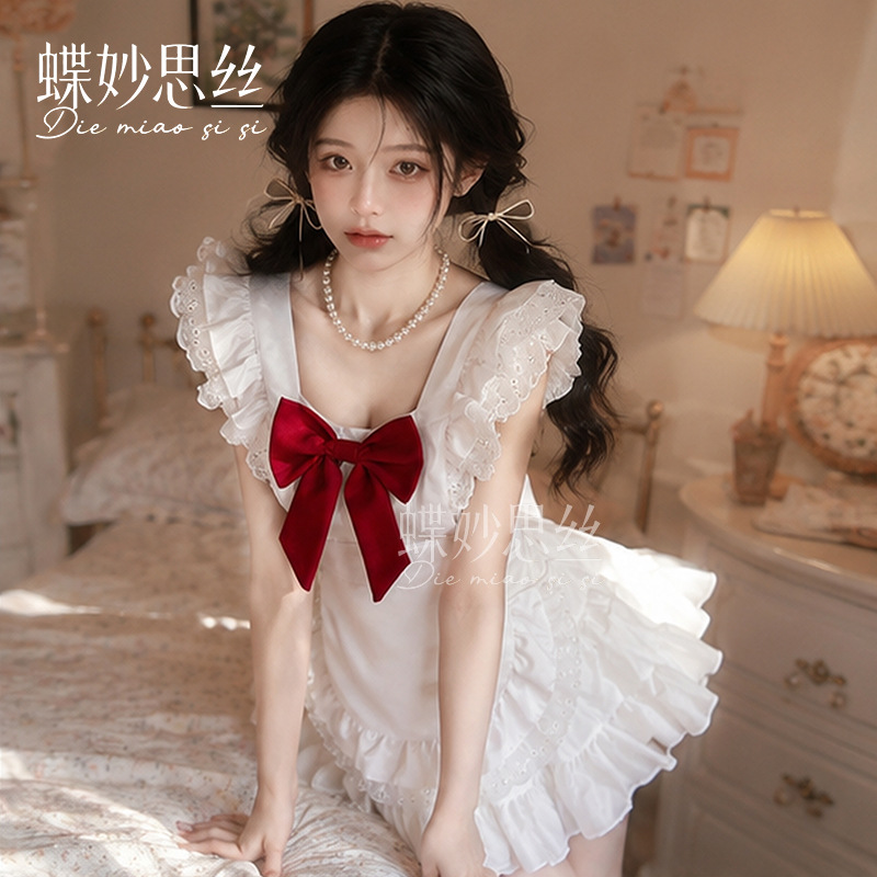 Костюм горничной Butterfly Miaosi Silk с ободком и передником