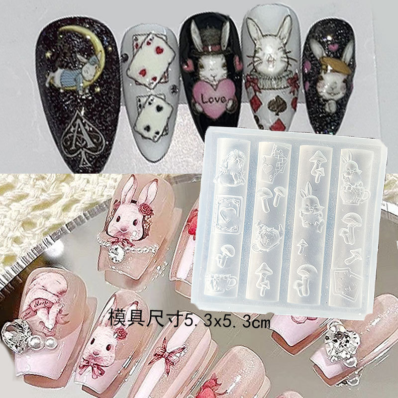 JC 人形レリーフネイルアート装飾高透明モールドメイクアップ猫ミシン猫 DIY 接着剤 UV 接着剤モールド|undefined
