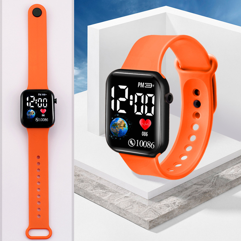 Simple Style Classic Style Solid Color Electronic Kids Watches display picture 4