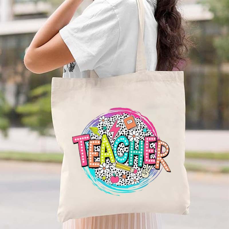 Letras inglesas canciones estampadas bolso de lona bolso de hombro bolso plegable bolso de mano bolso de compras Amazon estilo caliente comercio exterior