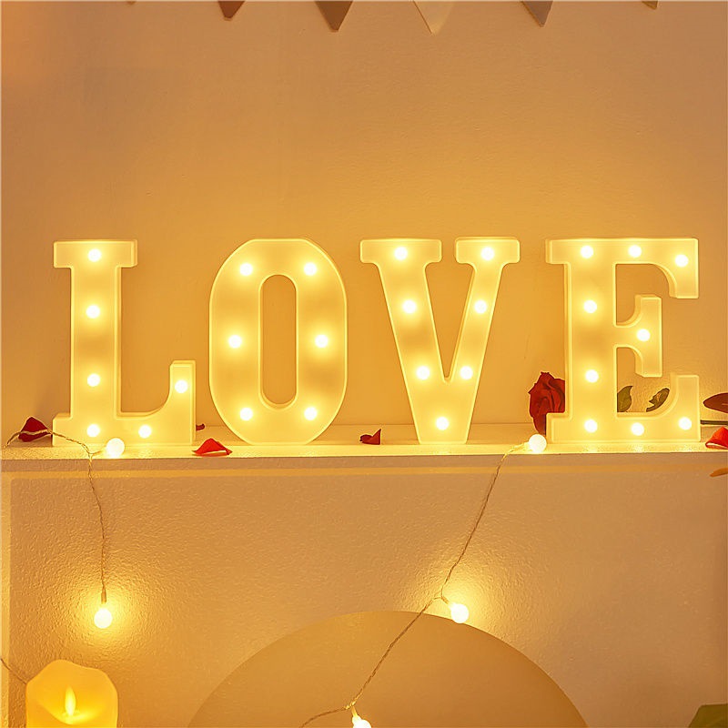 생일 축하 편지 조명 LED 조명 장면 레이아웃 장식 플레이트 트렁크 제안 소품 대기 조명