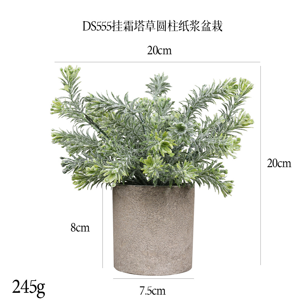 240 tipos de combinaciones de bonsáis de pulpa cilíndrica de plantas verdes artificiales, adornos pequeños de escritorio transfronterizos, macetas de plantas artificiales. image 99