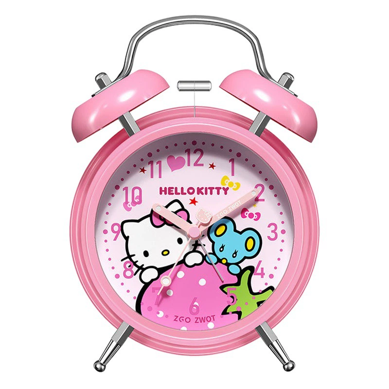 Sanrio Hello Kitty Будильник 2023 Девочки Мультфильм Дети Студенты Используют Прикроватные Часы Мощный Будильник Пробуждения