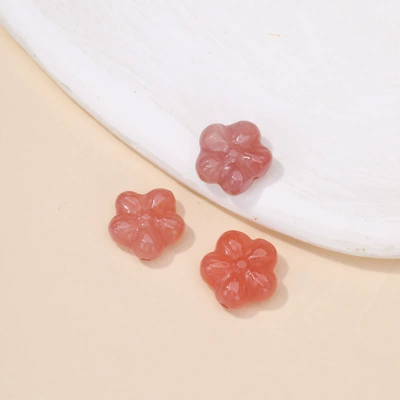 Salt Source Agate Fox Apple Spacer Bead Pendant, Peach Blossom Ruyi Jade Spacer Bead DIY Bracelet Jewelry Accessories Wholesale (Zərgərlik ara hissələri) - no-1-plum-blossom-free-shipping-for-orders-over-38-in-the-store