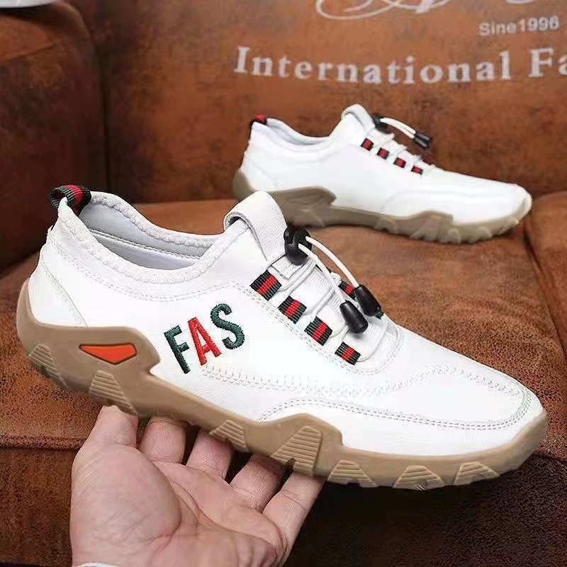 Мужская обувь 2023, осенне-зимняя повседневная кожаная обувь на флисовой подкладке, универсальная обувь на плоской подошве, мягкая подошва, износостойкая, нескользящая, теплая обувь на флисовой подкладке и утолщенная.