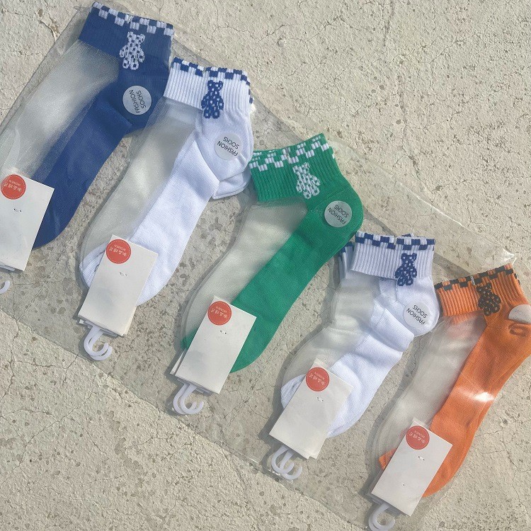 Women's small fresh boat cotton bottom crystal glass stockings student socks sports casual Japanese and Korean style fairy set socks