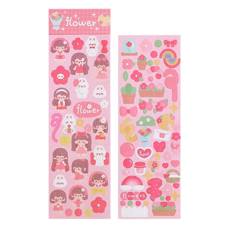 Lindo diario de dibujos animados pegatinas niña Ka Goo placa creativa pegatinas hechas a mano DIY pegatinas al por mayor