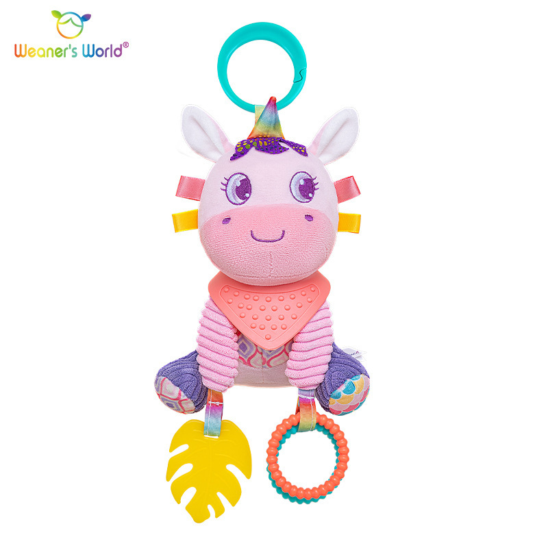 Weaner's World nueva muñeca colgante de cochecito bebé puede morder el mordedor, sonajero, juguete calmante