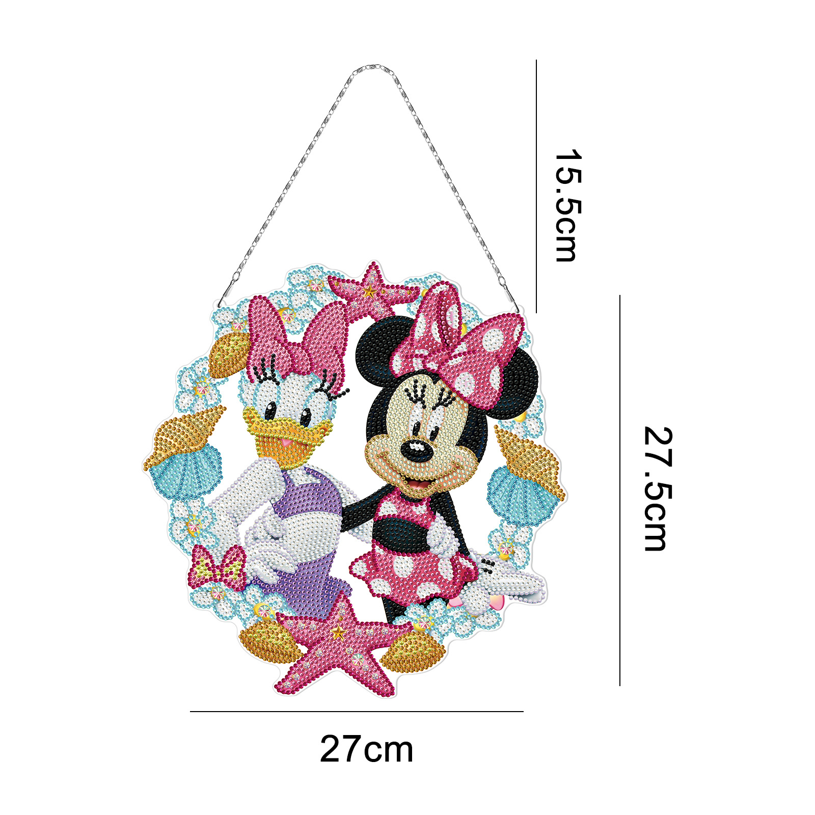 Accesorios para pintura de diamantes, adornos colgantes circulares DIY, pintura de diamantes de PVC, pegatinas brillantes de flores y pájaros, bordado decorativo para sala de estar