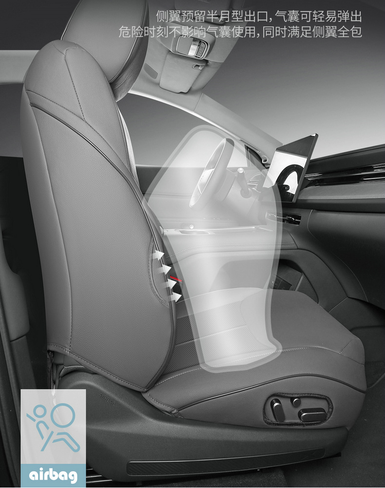 Xpeng G6 Special Car Seat Cover, Universal for All Seasons, Full Surround Seat Cushion, Perforated Leather, Breathable Interior Modification Seat Cover