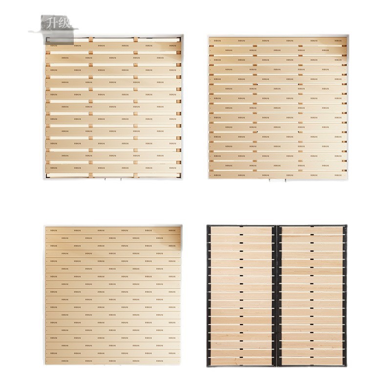 Cama de madera maciza pura sin cabecera, marco de fila silenciosa, dormitorio pequeño, cama de costura con ventana salediza de tatami de madera maciza para niños