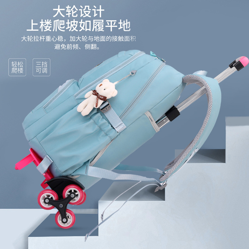 2022 pescado natural estudiante mochila 3-6 grado ligero de gran capacidad de múltiples capas transpirable transfronteriza Venta caliente