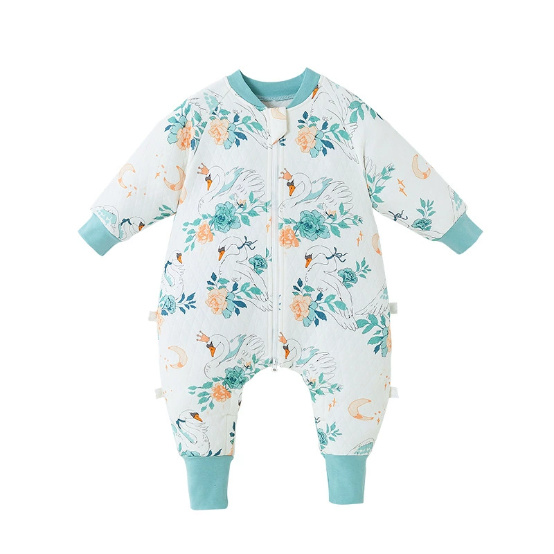 Детское одеяло IDBABY, трехслойное, четырехсезонное, универсальное, противоударное, из чистого хлопка, тип А, для весны и осени, с раздельным спальным мешком для ножек