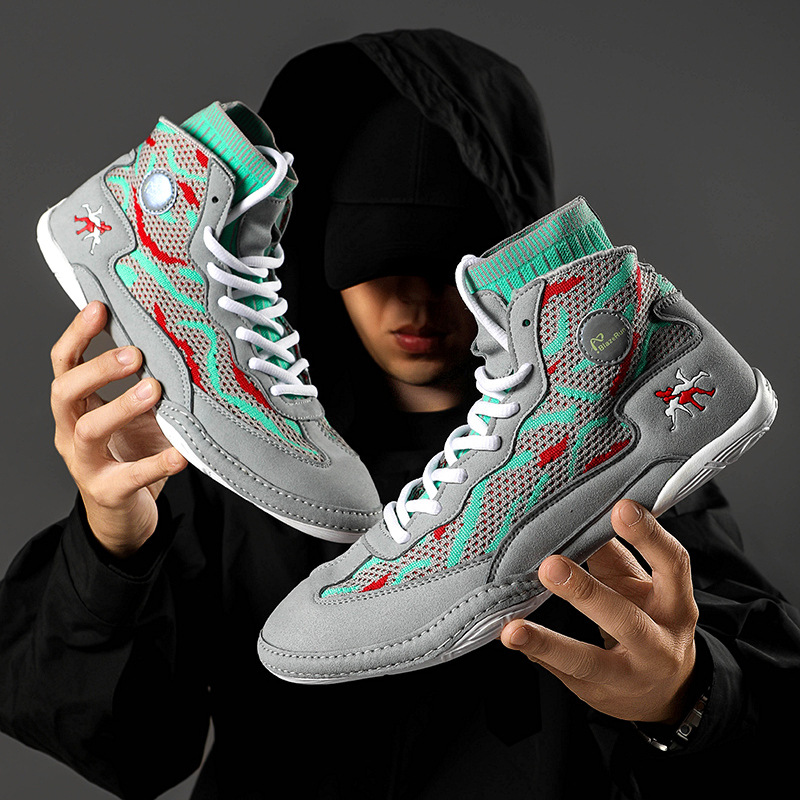 Zapatos de lucha profesional, zapatos de boxeo transfronterizos clásicos, zapatos Sanda, zapatos de lucha, zapatos de lucha, zapatos de entrenamiento de boxeo para hombres y mujeres