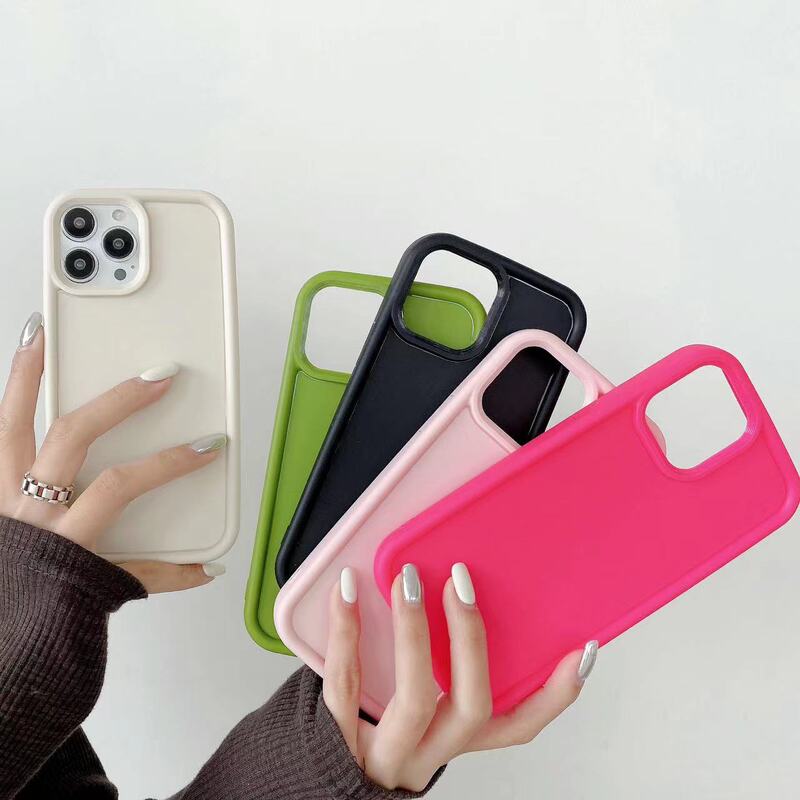 Applicable to iPhone15Pro mobile phone shell simple 12 fine hole 11 Internet celebrity Emery 13/14 protective case XR wholesale