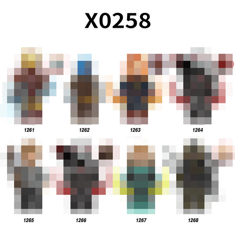 Foreign Trade Goods X0258 Super Movie Series Educational Assembly Building Block Figures Toys in Opp Bags