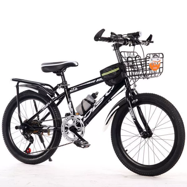 Black bike shifter (brake handle), set, basket