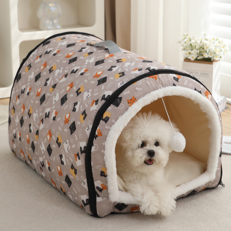 Perro de cuatro estaciones general desmontable verano al aire libre impermeable invierno cálido casa de perros casa de perros colchón gato