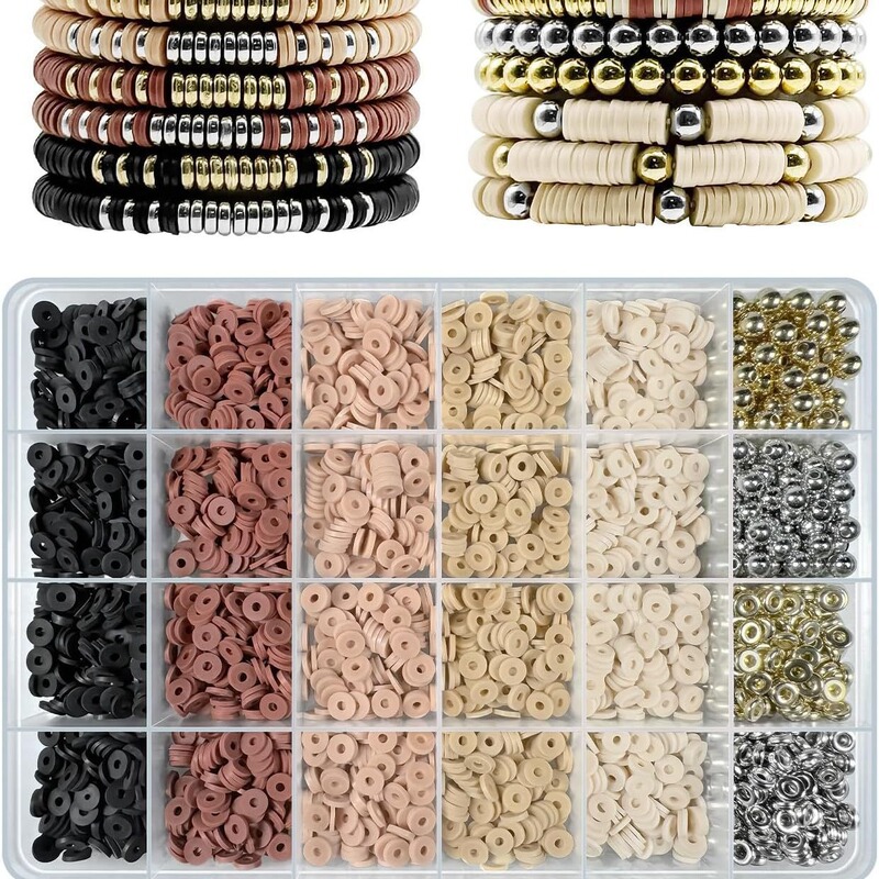 Clay Beads Bracelet Set Friendship Beads Bracelet Set for Jewelry Making Bracelet Making Kit DIY
