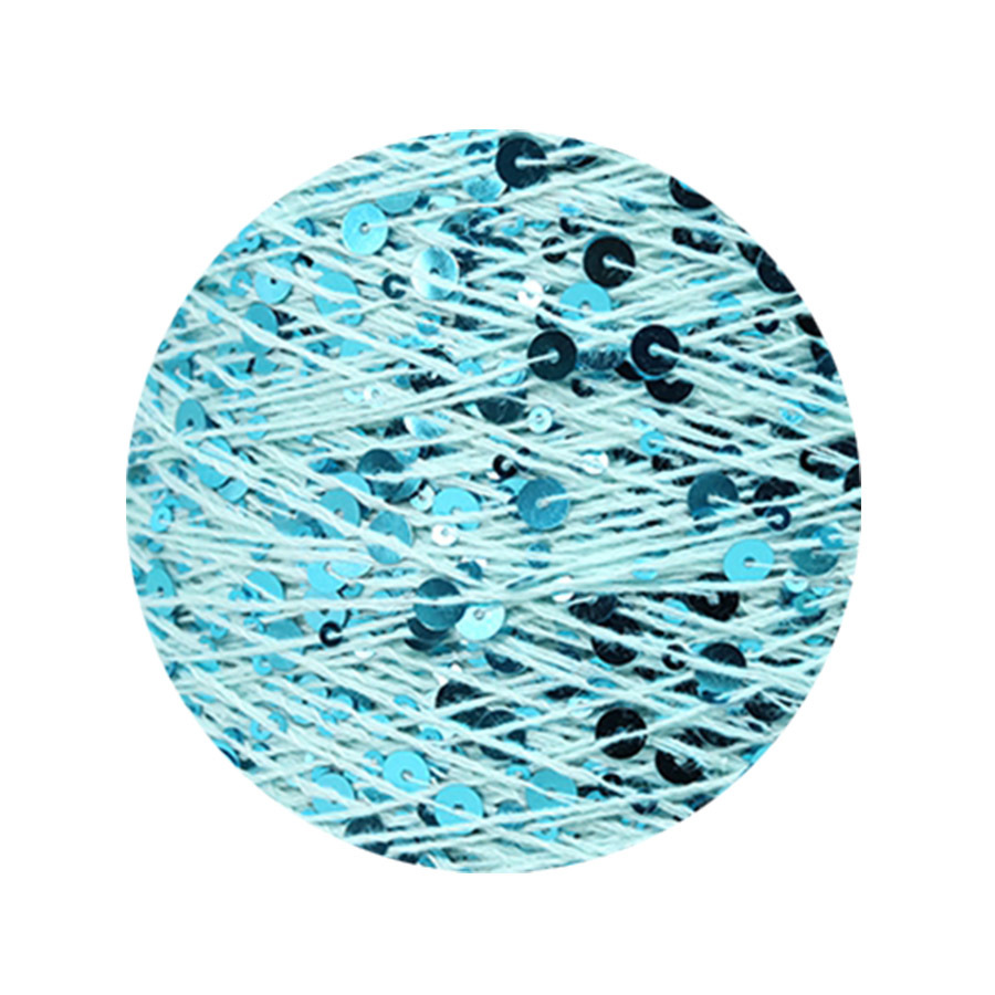 50g algodón lentejuelas hilo 3mm + 6mm peinado tamaño de lujo lentejuelas mano hilo tejer precio al por mayor