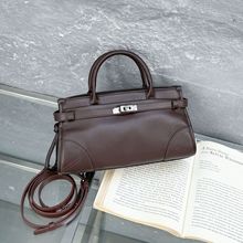 头层牛皮女士包袋跨境复古爆款单肩斜挎横款通勤潮流包包手提真皮