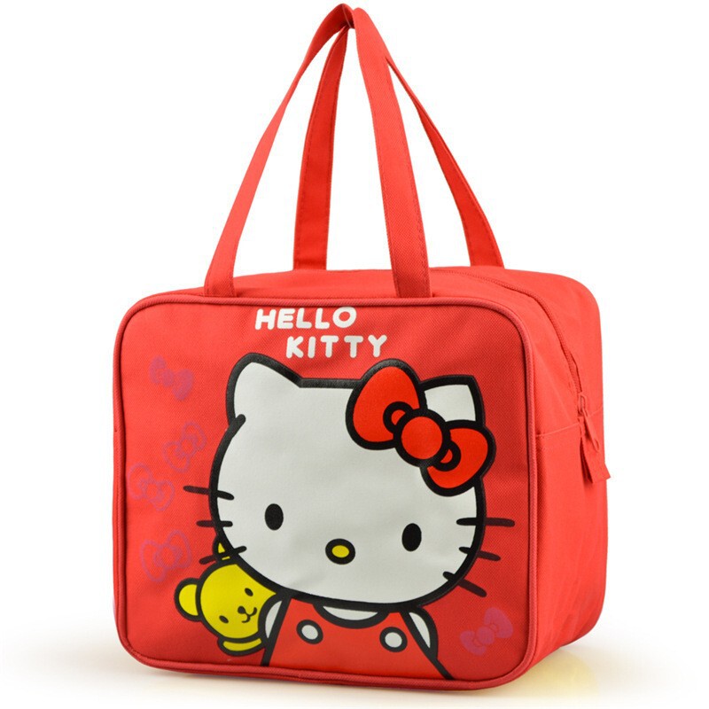 Cartoon Waterproof Lunch Box Bag Handbag Student Lunch Bag Lunch Bag Large Capacity Storage Bag Portable Cosmetic Bag