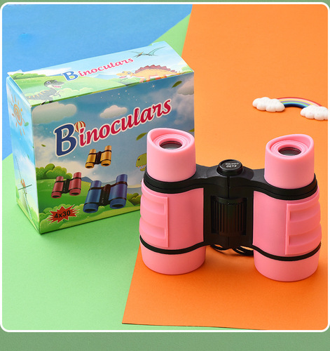 4X30 Children's Telescope Colorful Rubber Handle Anti-Slip Toy Binoculars Exclusively Available Cross-Border