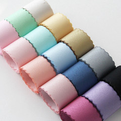 Korean imported toothed edge ribbed ribbon DIY hair accessories floral packaging bow tie nail edge ribbed ribbon