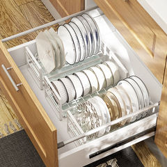 Installation-free single-layer dish storage rack under cabinet sink household drain rack kitchen dish rack small storage rack