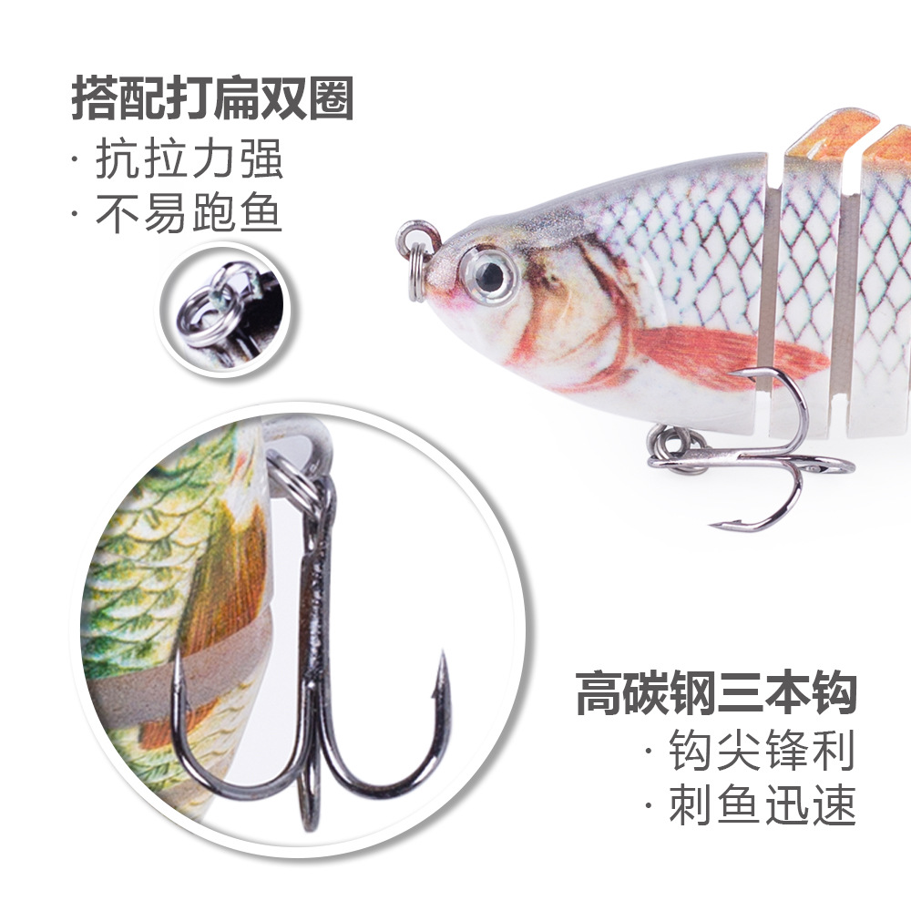Cross-border 10cm/15g3 set 5 piezas Luya cebo multi-Sección cebo 7 Bionic cebo sumergido artes de pesca cebo