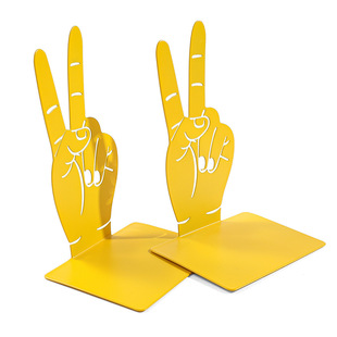 Yellow Victory Sign Bookend Wholesale Creative Thumbs up Bookend Student Workplace Gift Desktop Decoration