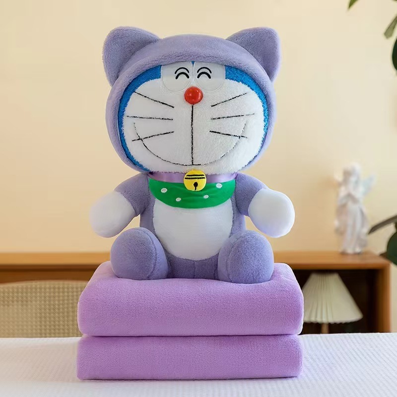 Manta de peluche 2 en 1 – Muñeca y edredón – Ideal para siesta en oficina