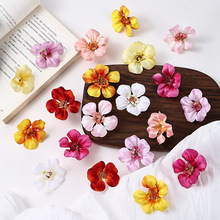 仿真花头凌霄花朵永生花diy材料胸花头花手腕花婚庆装饰扶桑花头