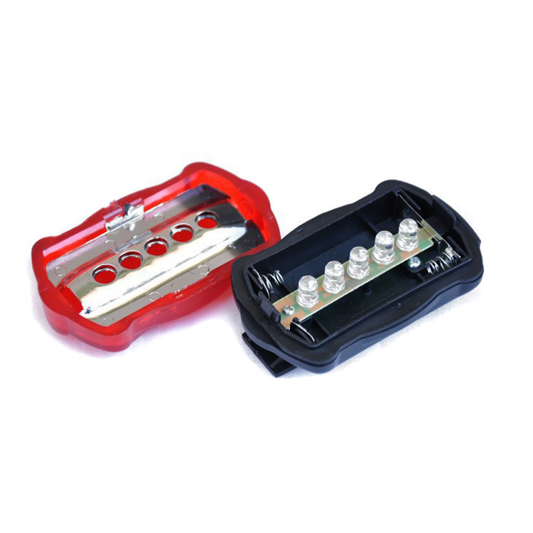 Oferta especial bicicleta de montaña bicicleta de carretera bicicleta trasera bicicleta luz trasera mariposa luz trasera 5led luz de advertencia