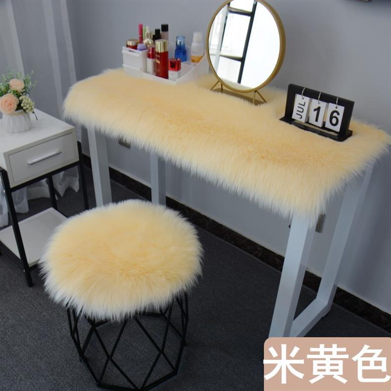 New Chinese-Style Large Red Chair Cushion, Faux Cashmere Door Mat, High-End Blue Carpet for Living Room Decoration and Grand Opening