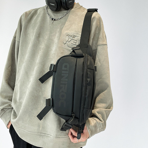 Fashion Letter Chest Bag Waist Bag Student Simple Korean Style Workwear Style Waist Bag Women's Bag Trendy Casual Crossbody Bag