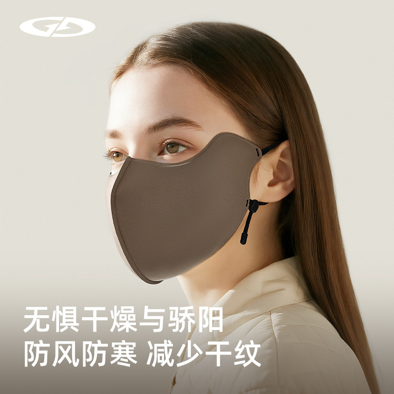 秋冬保暖口罩女防晒透气加厚护眼角防风防寒骑行面罩显脸小DKZ41|undefined