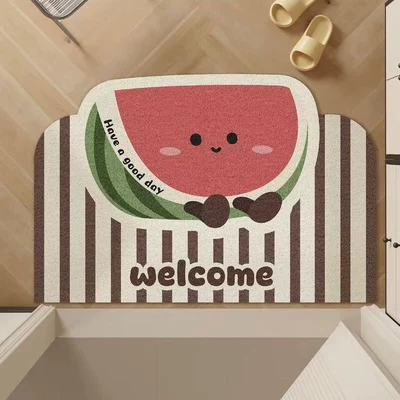 Be Cut to Size, Avtomobil döşəmə paspasları - welcome-the-little-watermelon-alien-silk-circle-4060cm