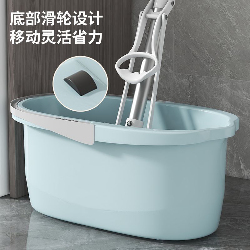 Glue Washing Cotton Mop Bucket Dehydration Bucket Thickeneded Washing Mop Bucket Rectangular Large Capacity Household Satchel Flat Mop Bucket