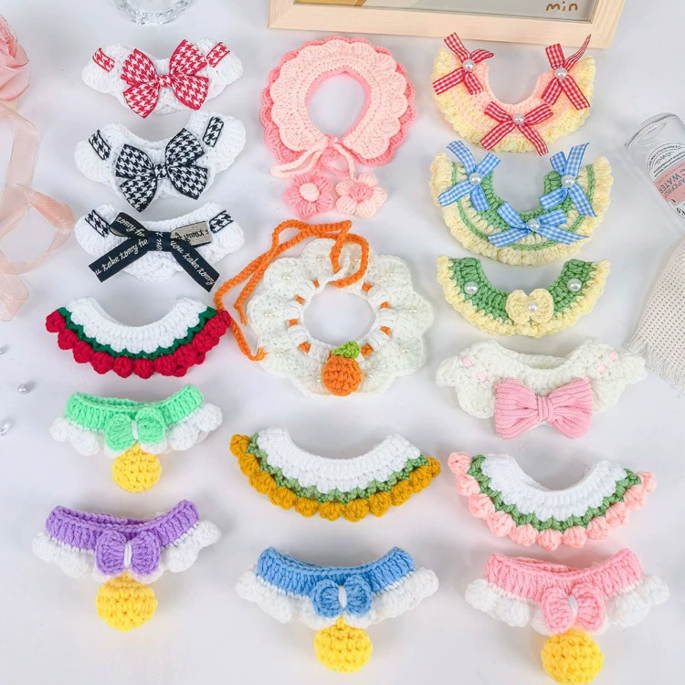 Милые аксессуары для шеи для кошек и собак, шарф, полотенце для слюны, нагрудник, одежда для молодых рэгдоллов, украшения