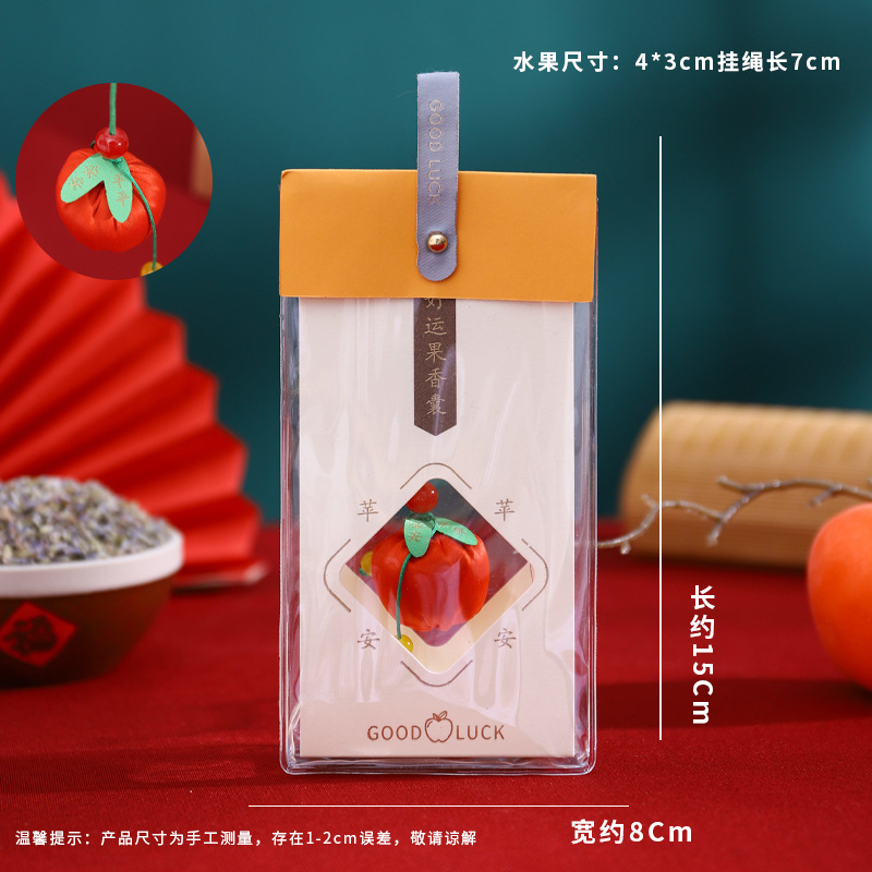 Persimmon Ruyi caramelo conejo bolsita Persimmon bolsita bendición portátil mini bolsita adornos regalo colgante