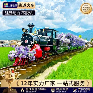 网红大型景区观光轨道小火车游乐设备花海稻田电动小火车可坐人