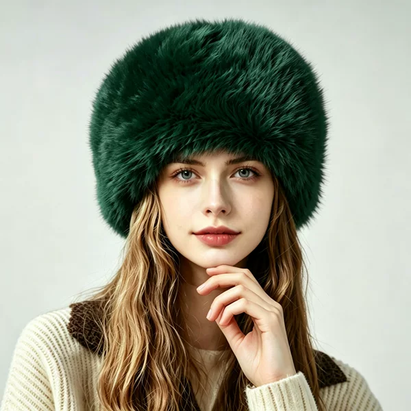 2026 new style faux fox fur dome hat