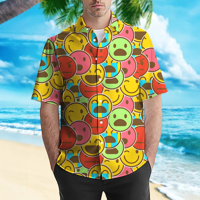 2025 Summer Men's Bagula Short-Sleeved Shirt Casual Fashion Simple Trend Style