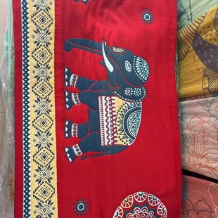 Pillow towel Red 6-layer elephant red elephant return gift couple pillow cover towel lucky lucky pillow towel winter summer wholesale