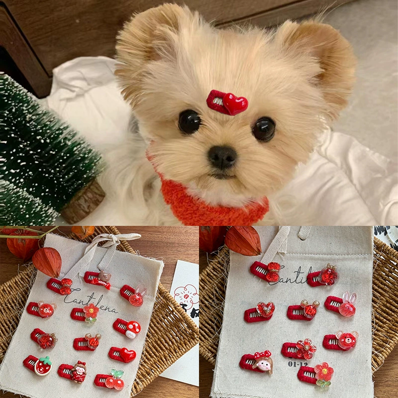 Заколки для волос на переносице для домашних животных Собака BBBзажимы головные уборы Йоркша Мальцис заколки для волос Тедди щенок зажимы для волос