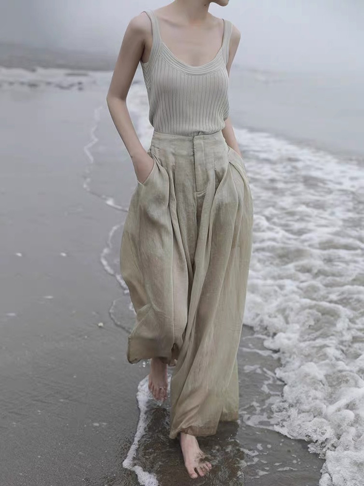 Tencel Leinen Bluse Im Chinesischen Stil Damen Midirobe Locker_voghion.com